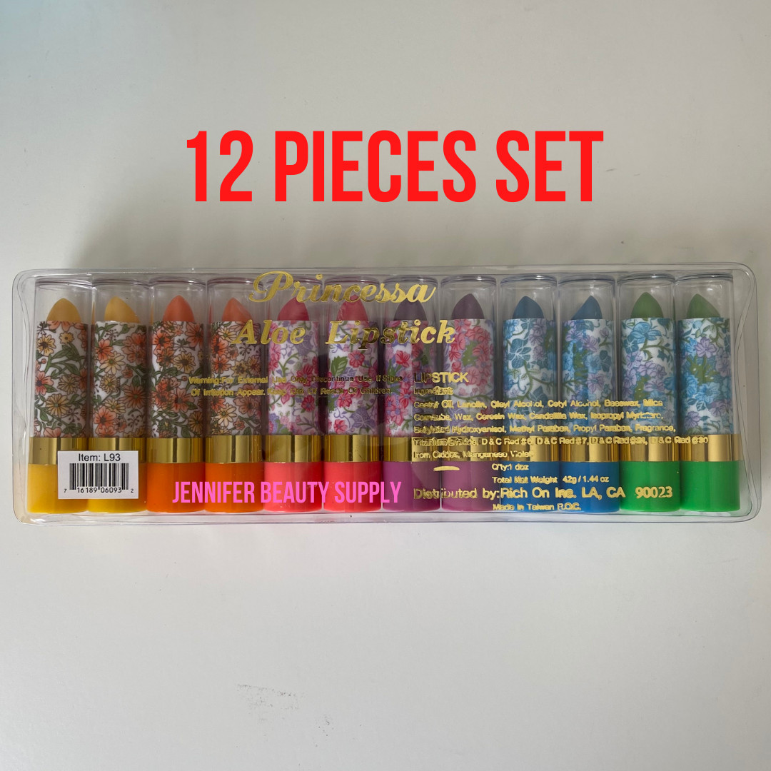 12 PC PRINCESSA MOOD LIPSTICK W/ALOE LONG LASTING MAGIC COLOR CHANGING 24 HOUR