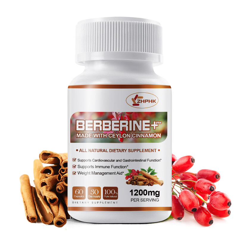 Berberine with Ceylon Cinnamon 1400mg Capsules Blood Sugar Heart Health & Immune