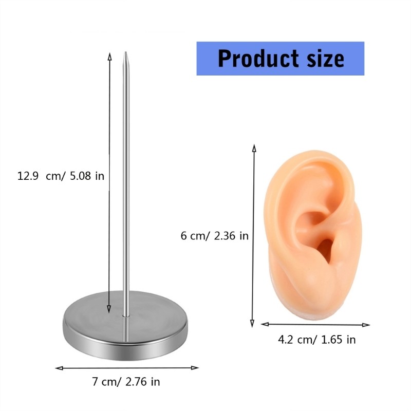Artificial Left Right Ear Model Silicone Ear Mannequin for Accessories Display