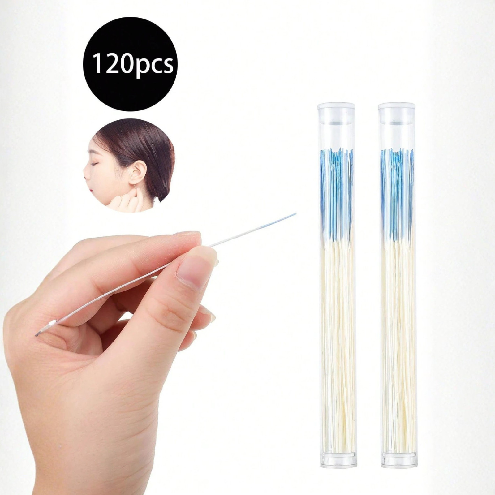 60pcs/120pcs Ear Piercing Cleaner Floss Ear Hole Cleaner Thread Ear Care Tool US