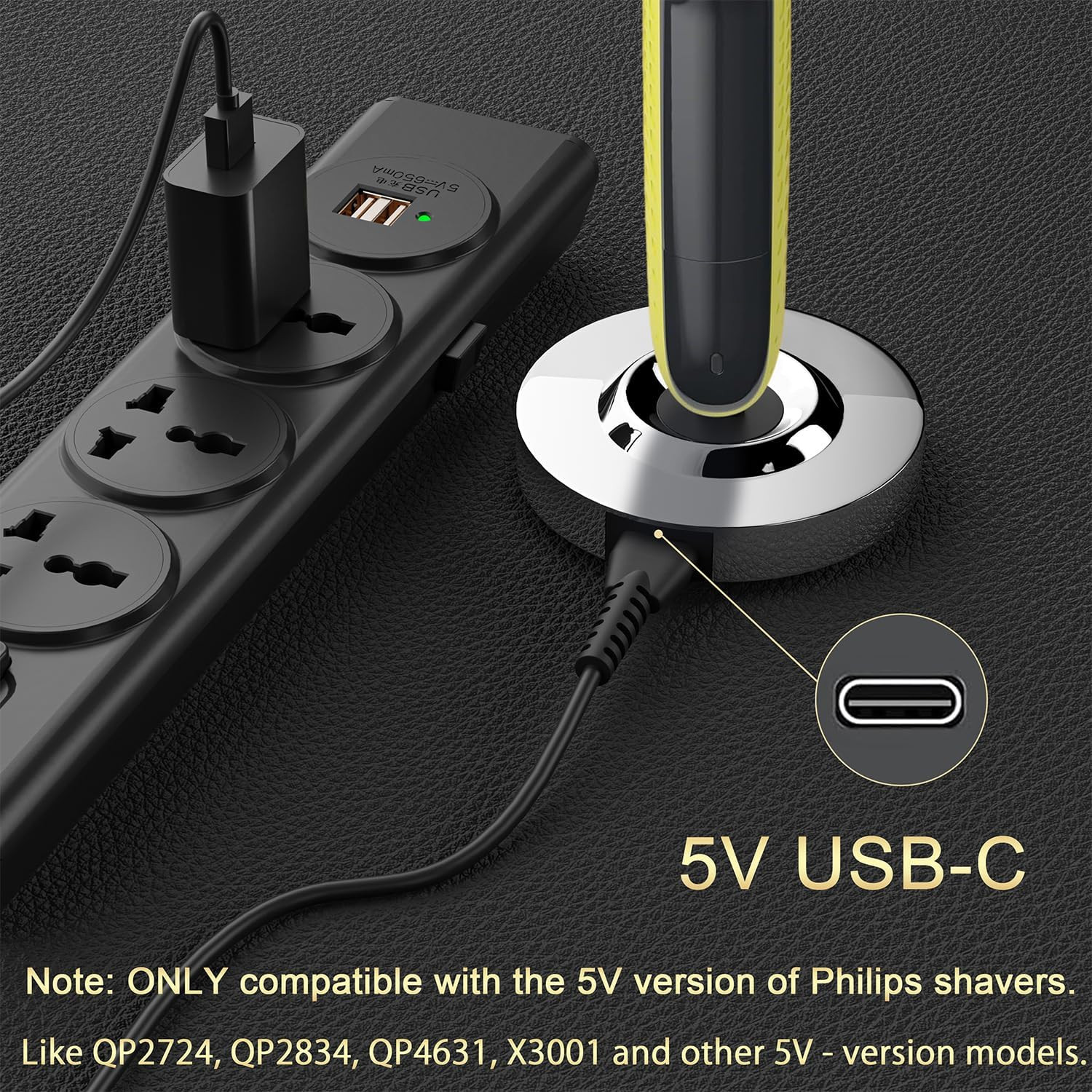5V Charger for Philips Norelco Shaver 2400 3900, X3001/90, S3341/92, S3242/90, S