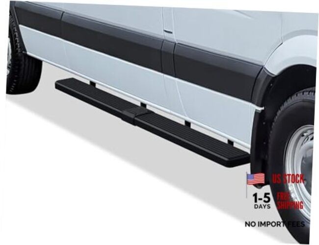 Running Boards 6in Matte Compatible with Dodge Sprinter 2007 6 Inches Black