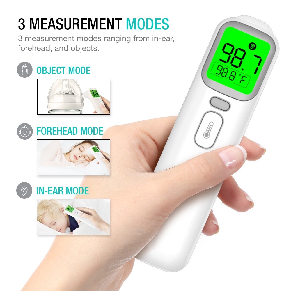 EasyEast Infrared Thermometer for Forehead, In-ear, ideal for adult, baby, kids