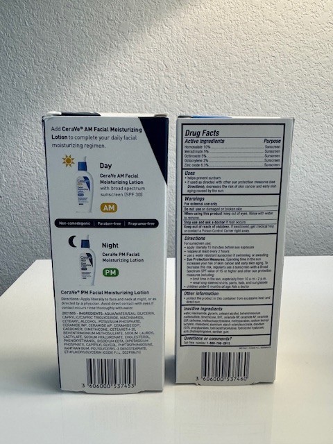 2 Pack CeraVe AM/PM Facial Moisturizing Lotion 3 oz each NEW IN BOX!!!