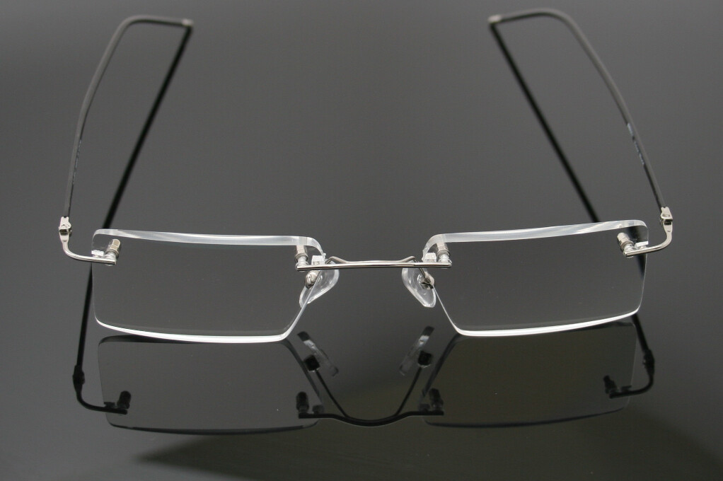 Thin Rectangle Rimless Readers with Anti-Reflective AR Coating Reading Glasses