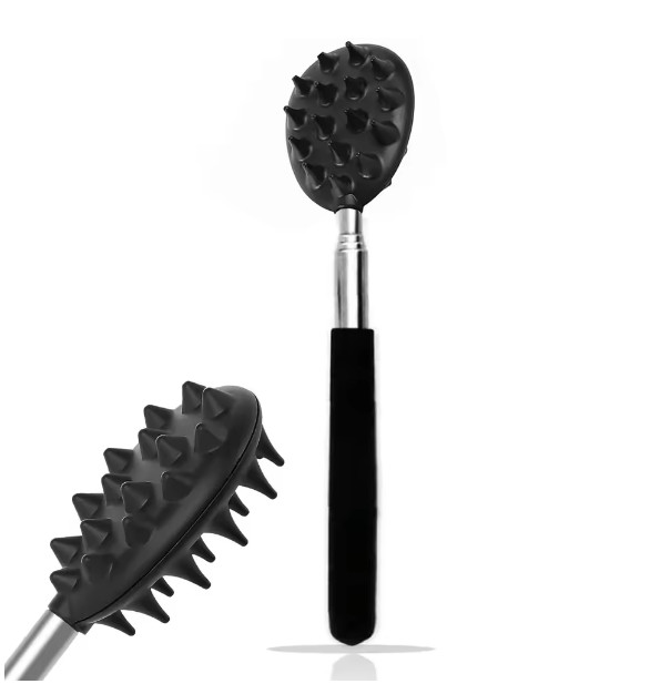 Extendable Cactus Back Scratcher with Spikes, Retractable One-Hand Itch Stick