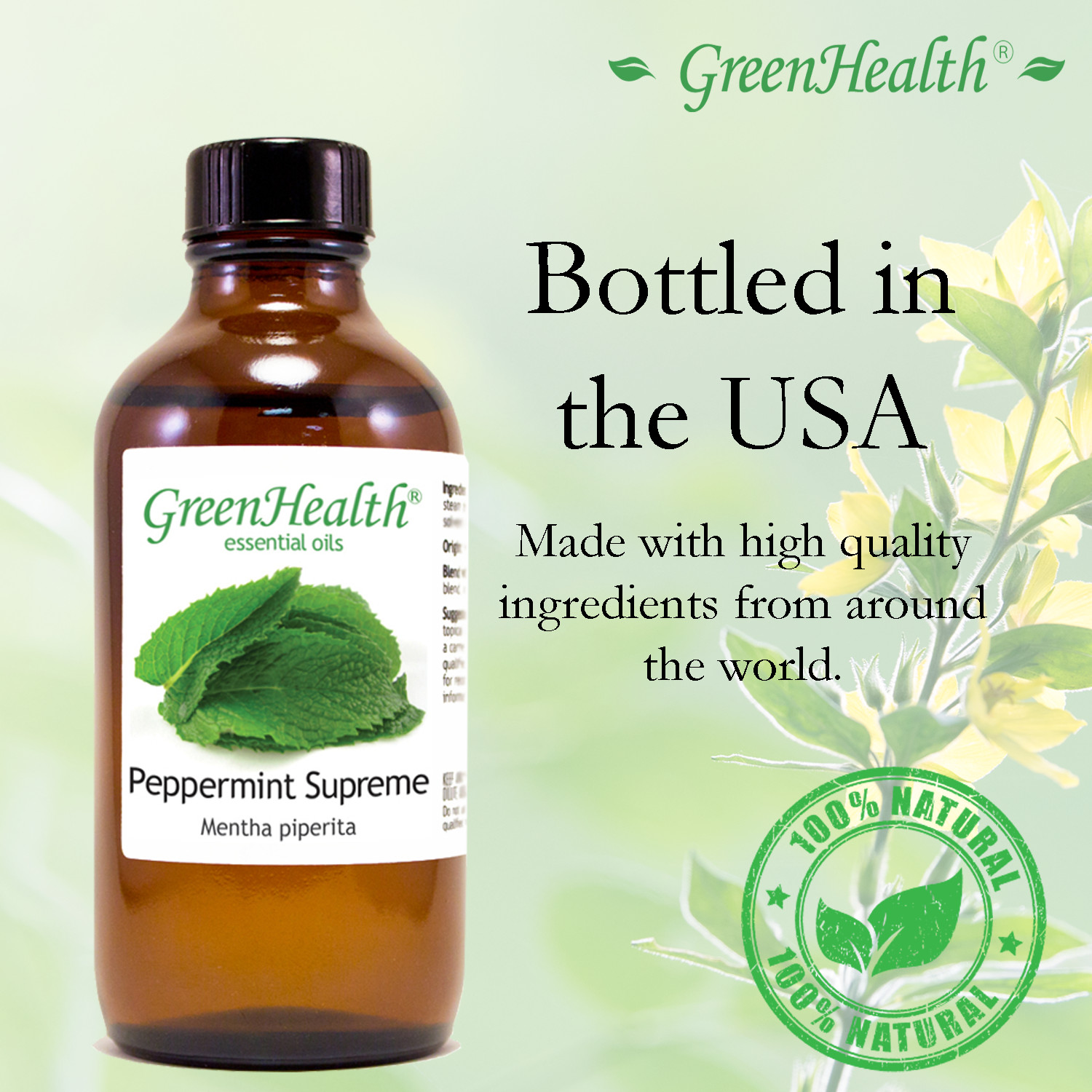 8 fl oz Essential Oil in Amber Glass, Free Shipping, 60+ Pure All Natural Oils