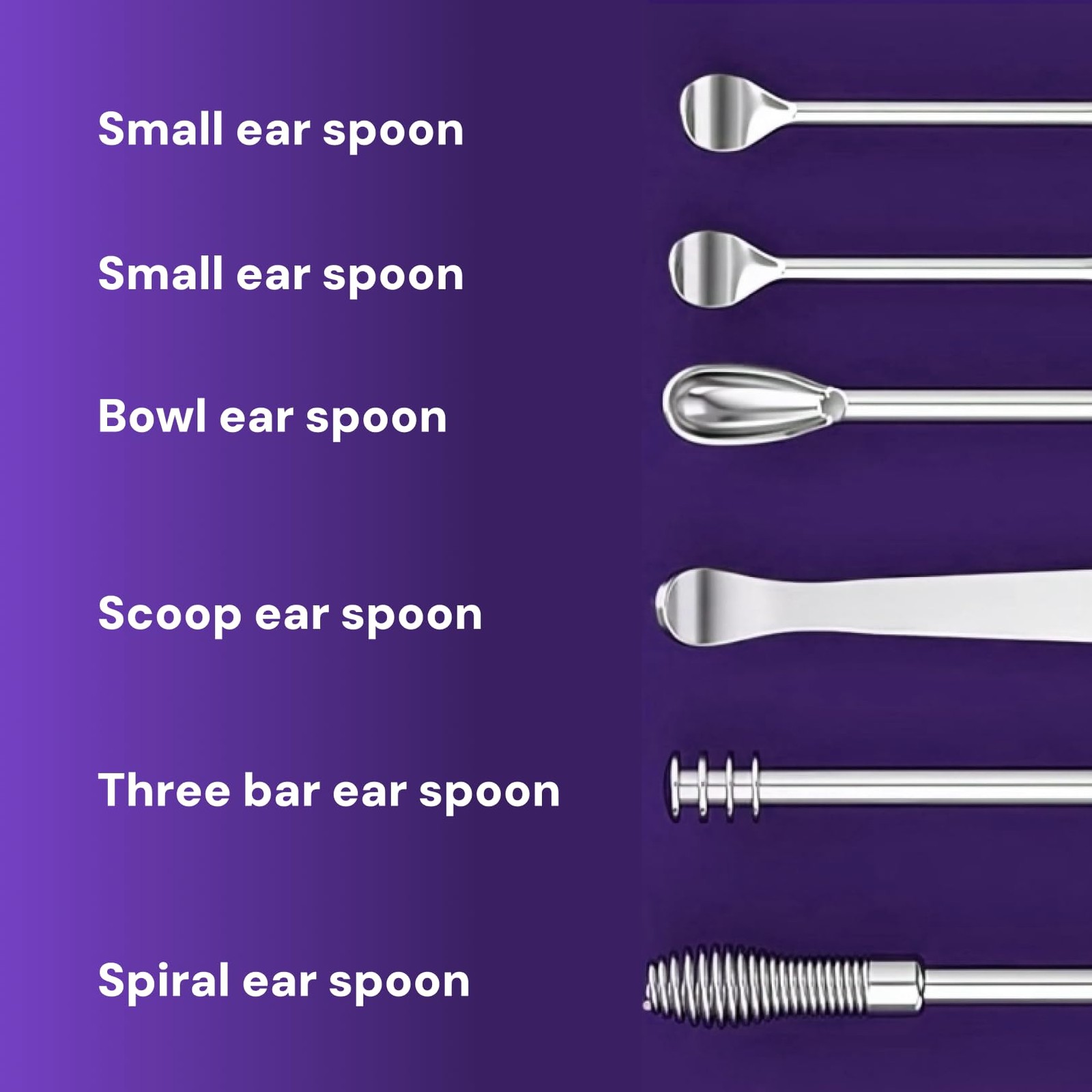 Careforce Ear Wax Cleaner Set – 6 Pcs Reusable Tool Kit with Storage Pack