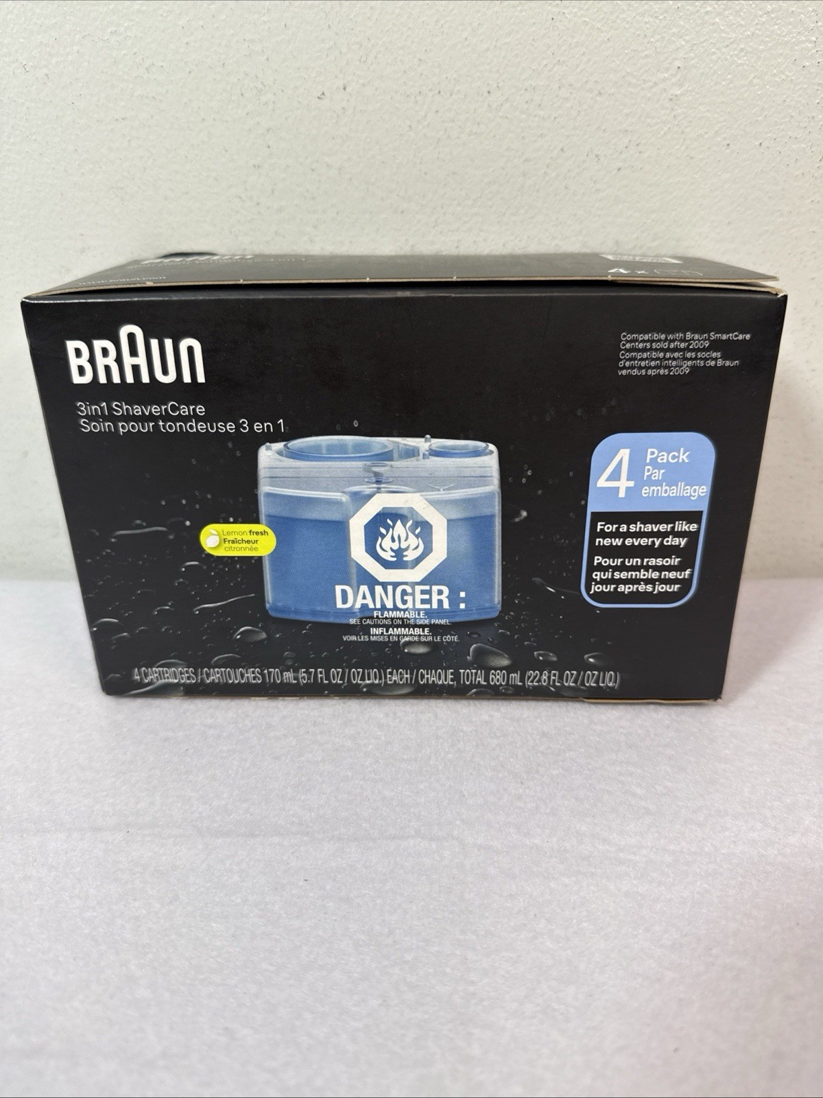 Braun 3 in 1 Shaver Care Smartcare Center Refill Cartridges Alcohol Based 4 Pack