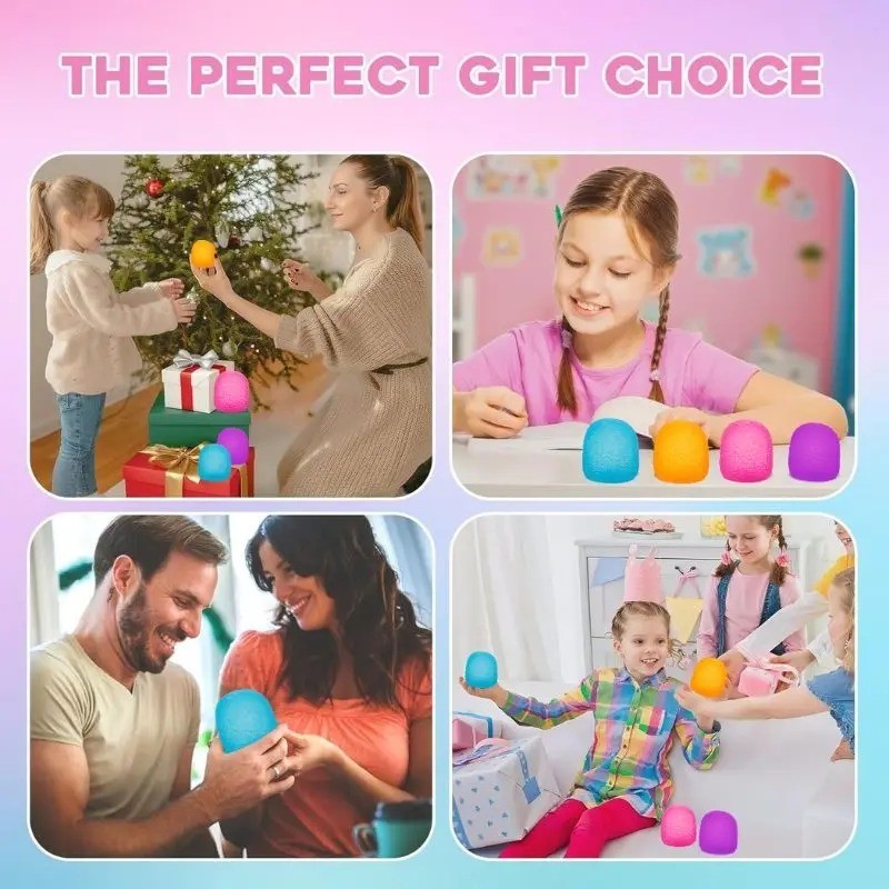 NeeDoh Gumdrop Super Solid Squish Stress Ball Fidget Toy Soft Sensory Toy 3 Colo