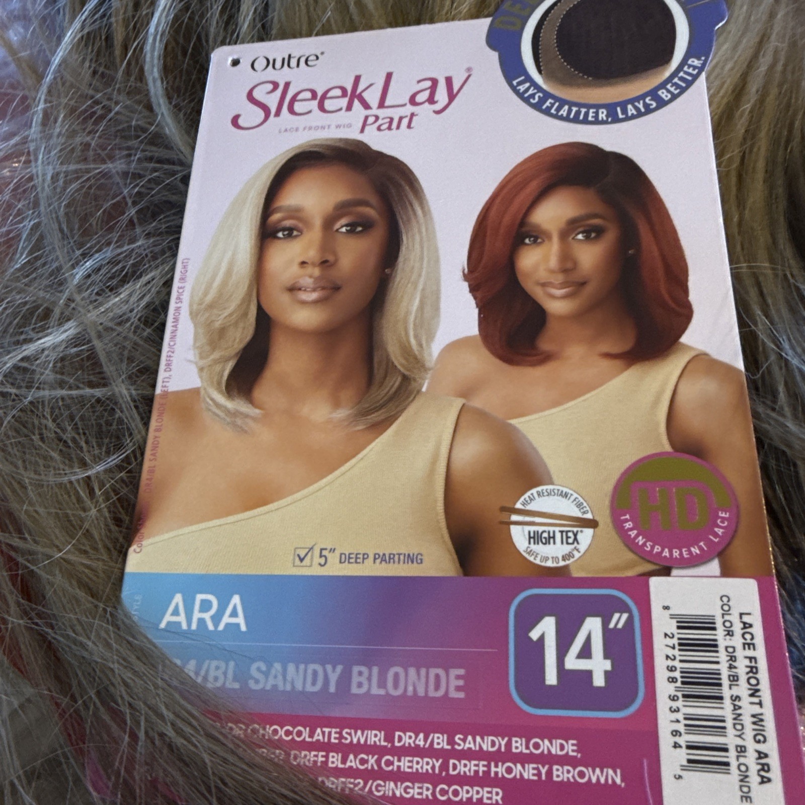 471 Beautiful, 14” Outre High Heat C Part Ombre Big Hair Ara Dr4 Sandy Blonde