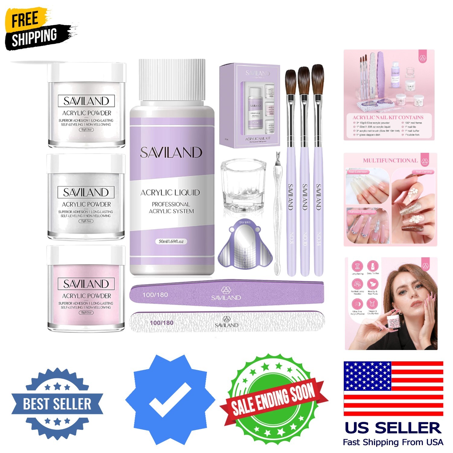 Acrylic Nail Kit Starter Set: Acrylic Nail Kit for Beginners with Everything …