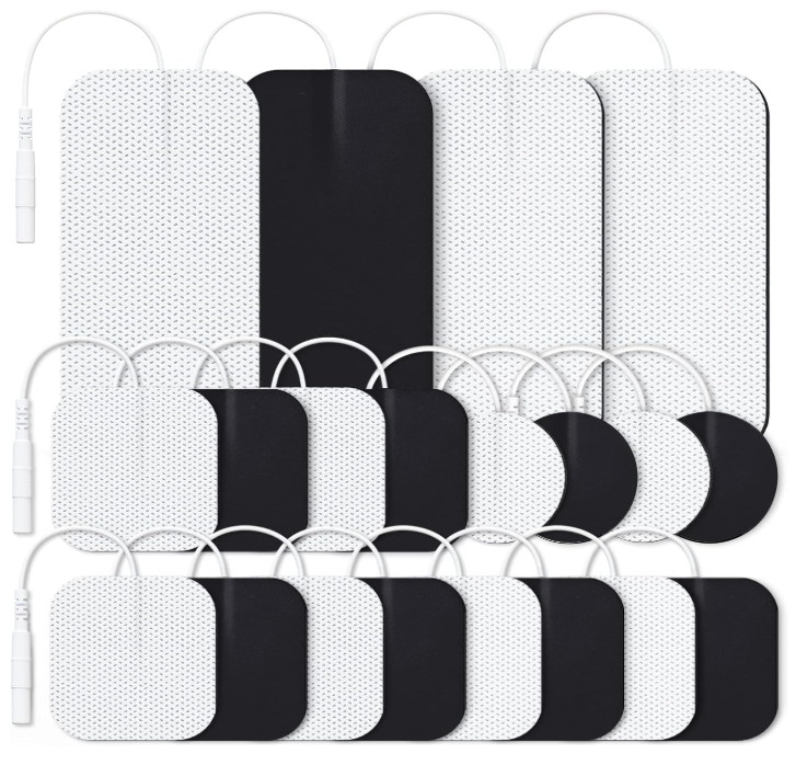 AUVON TENS Unit Replacement Pads Combination Set, 20 Packs Multiple Sizes Electr
