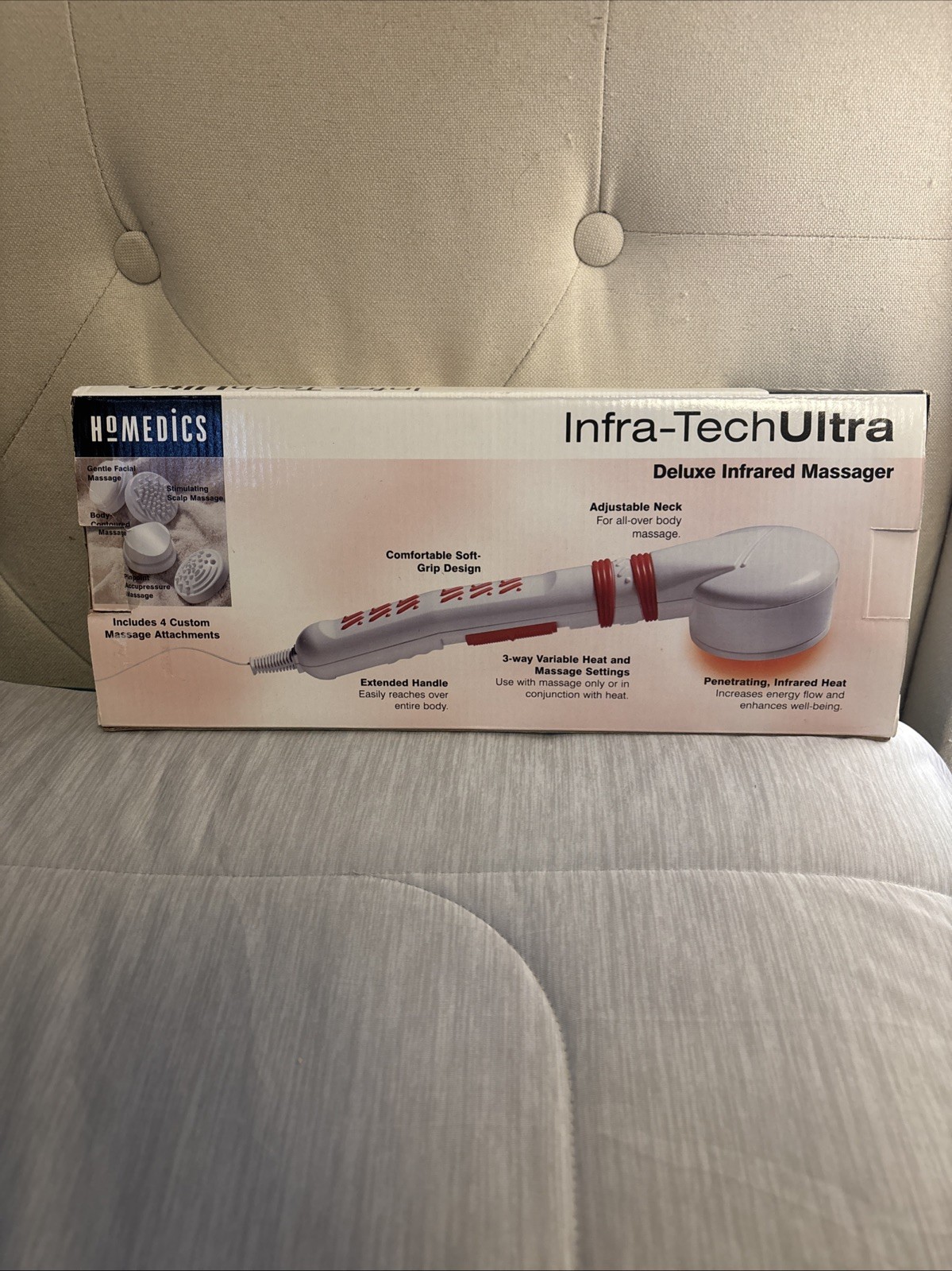 Homedics Infra-tech Ultra Deluxe Infrared Massager, Used. Model # QB-60