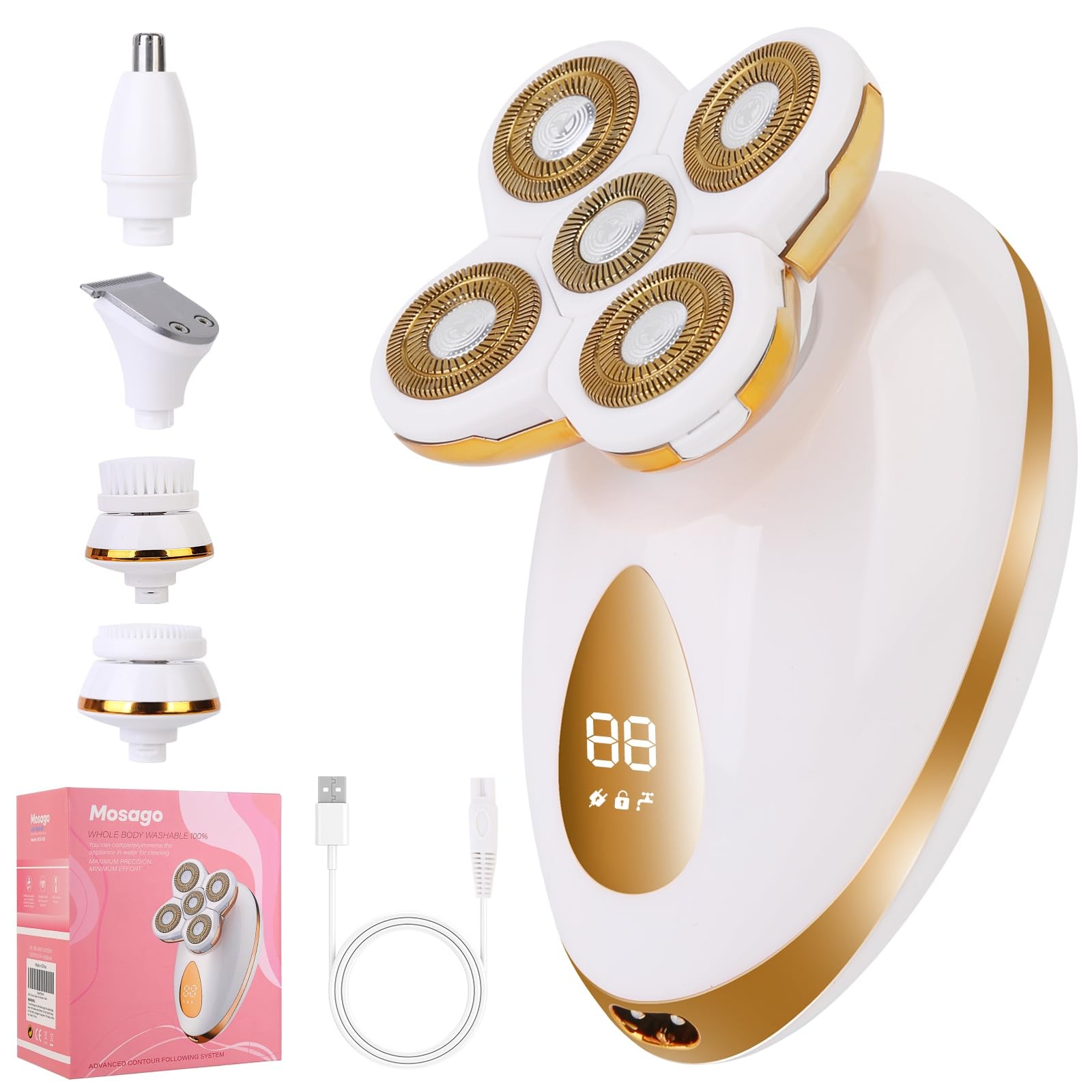 Women’s Electric Body Shaver 5D Head IPX7 Waterproof Rechargeable USb