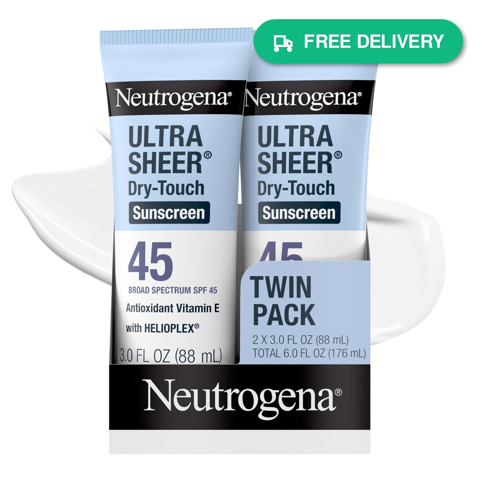 Neutrogena Ultra Sheer Dry Touch Sunscreen Lotion SPF 45 Broad Spectrum UVA…
