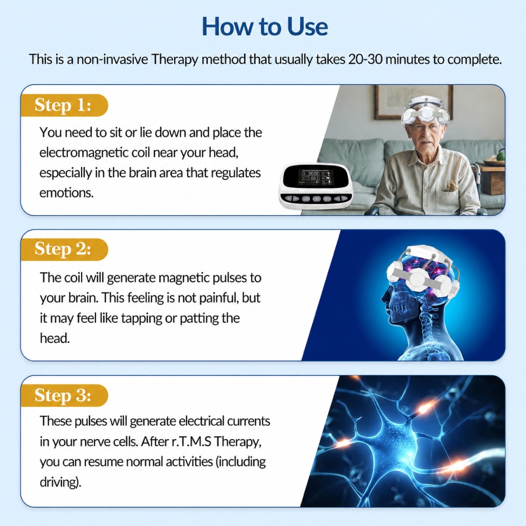 Repetitive Transcranial Magnetic Machine for Depression Anxiety Improve Sleep