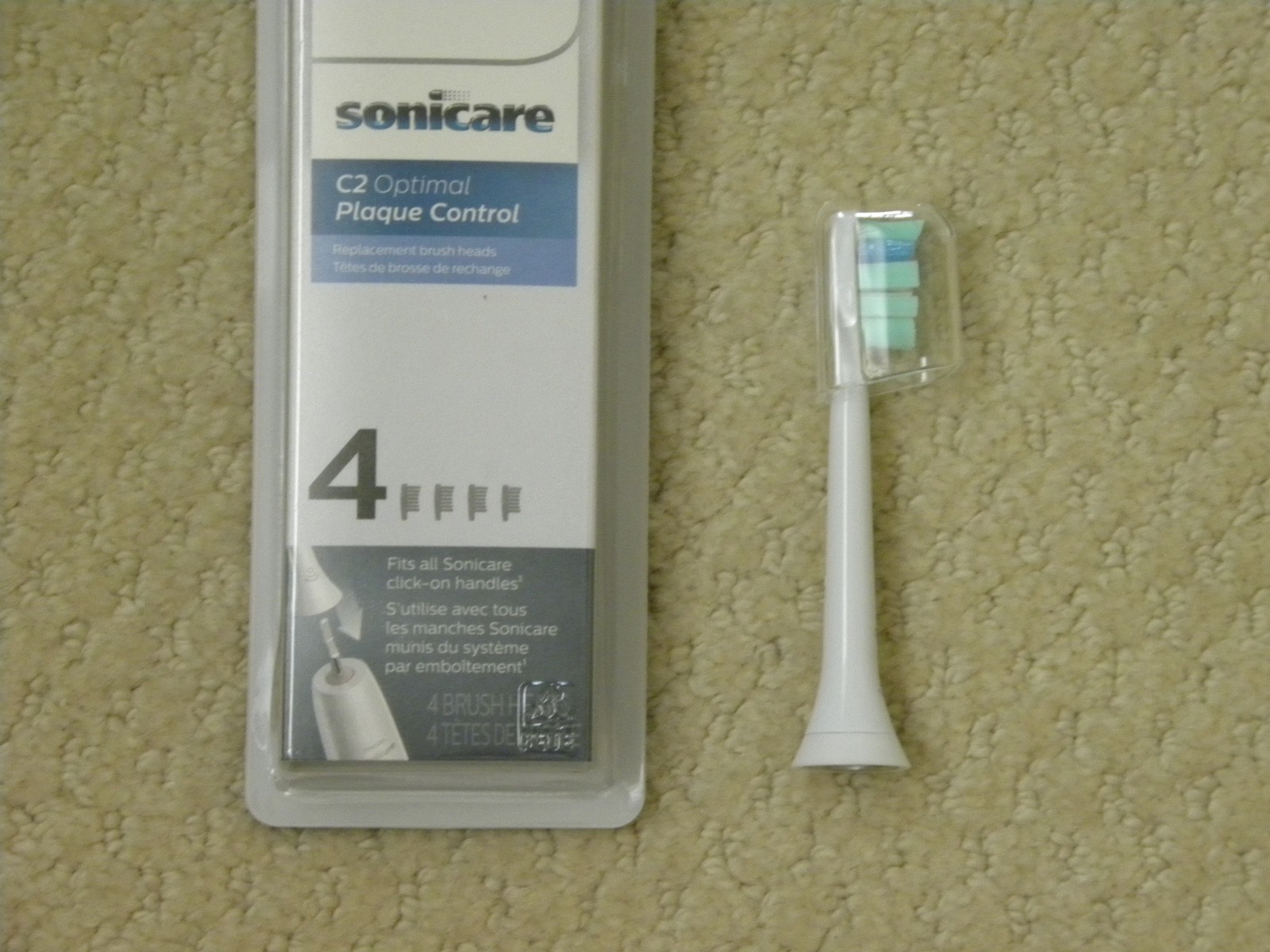 Lot of 3 PHILIPS Sonicare C2 Optimal Plaque Control Replacement Brush Heads