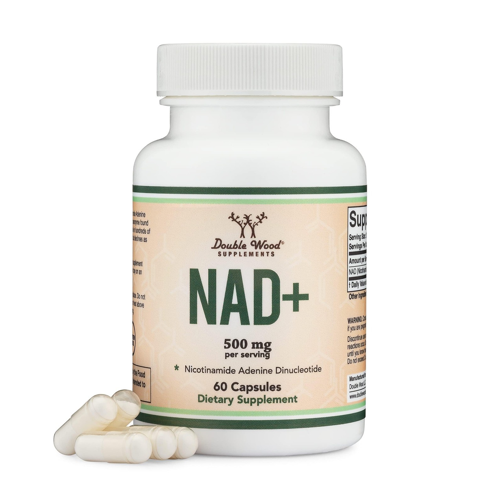NAD+ Anti-Aging & Cell Regeneration Supplement | 500mg Pure NAD Plus, Vegan, Non
