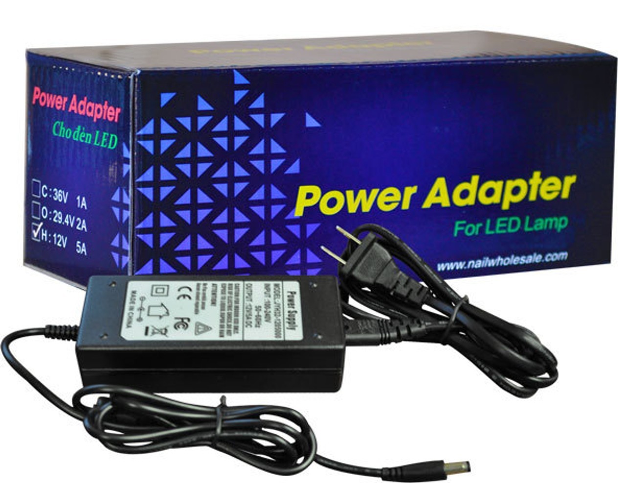 Power Supply Adapter 12V/5A DC / Output 100-240V / 50-60Hz