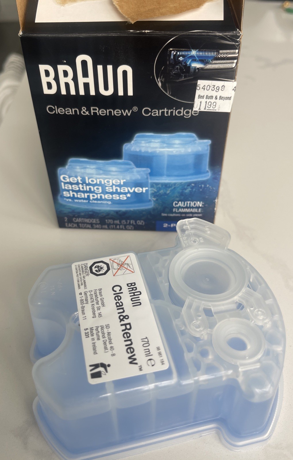 Braun Clean & Renew Refill 1 Cartridge CCR2 NEW, SEALED