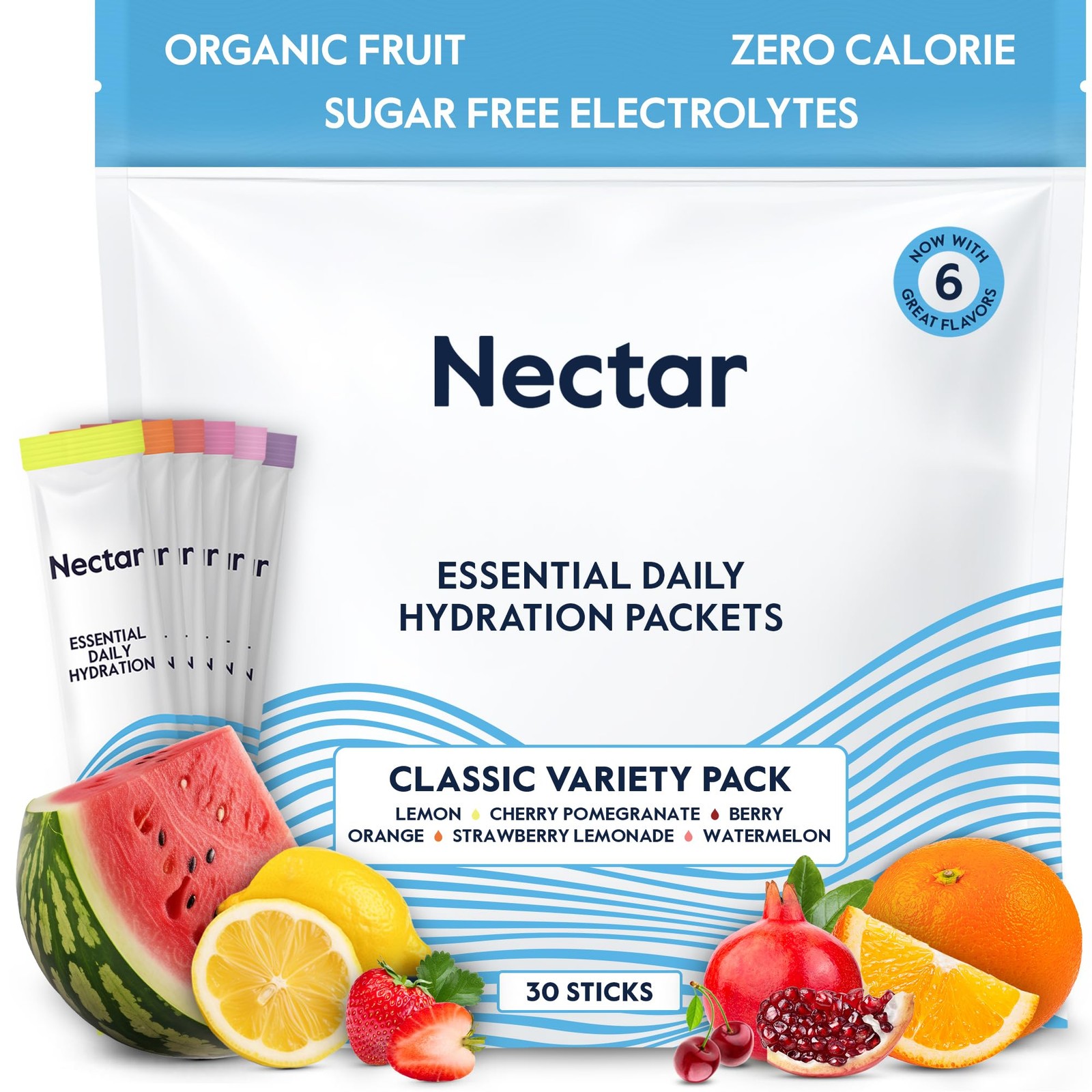 Nectar Hydration Packets – Electrolytes Powder Packets – Sugar Free & 0 Calorie