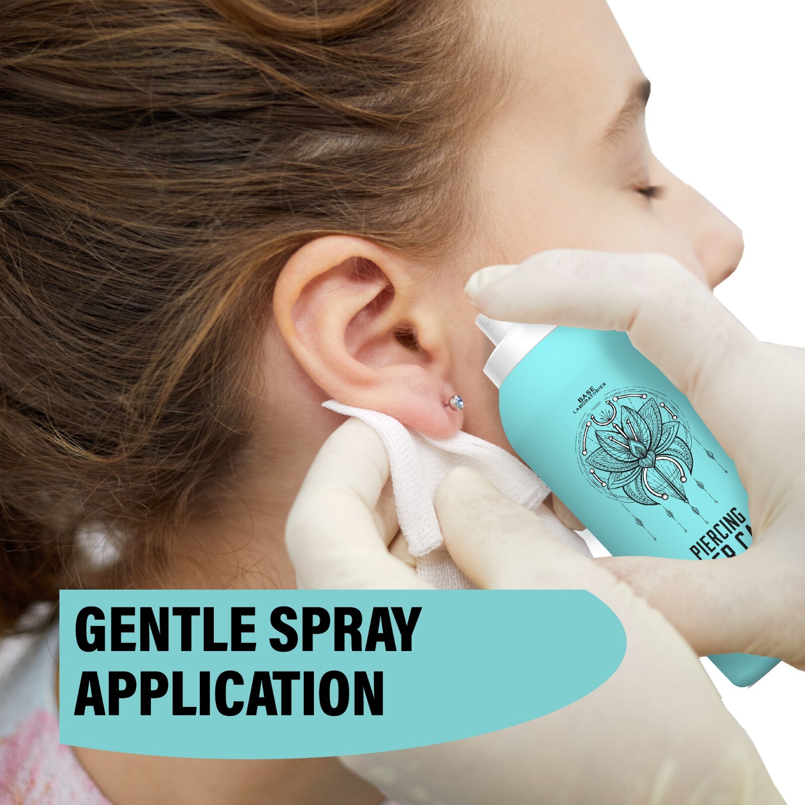 Base Labs Piercing Aftercare Kit | Piercing Bump Oil 0.5oz +Aftercare Spray 4oz