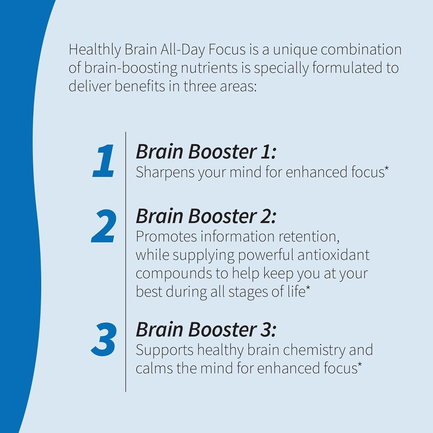 Applied Nutrition Healthy Brain All-Day Focus 50 Tabs Each (Pack of 3)
