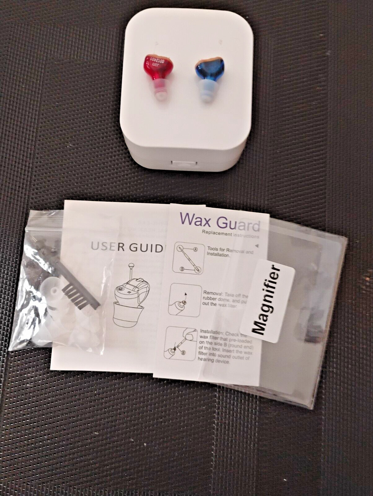 PAIR MINI IN canal CIC HEARING AMPLIFIER LEFT/RIGHT EAR 3 PROGRAMS/ MODES