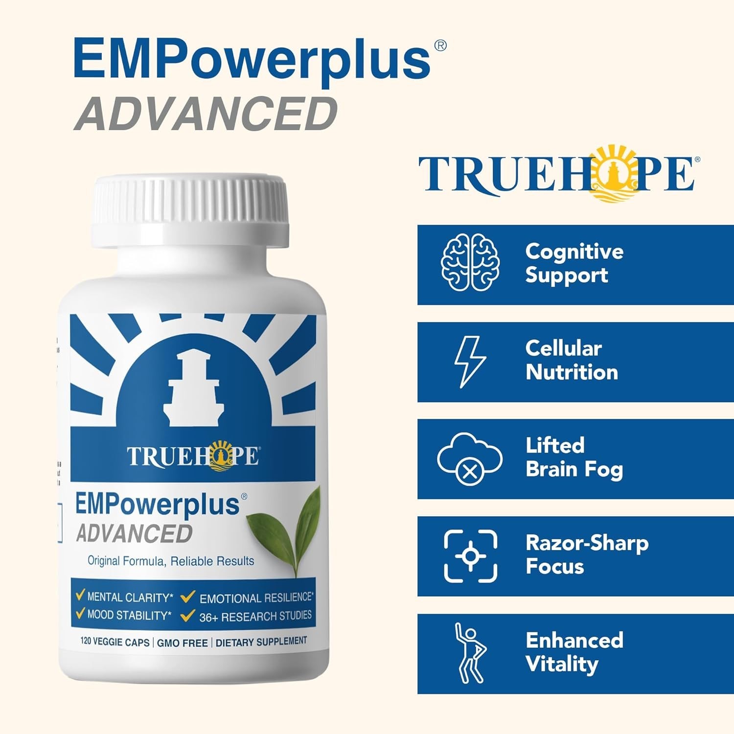 Truehope EMPowerplus Advanced Multivitamin for Men & Women 120 Capsules Daily