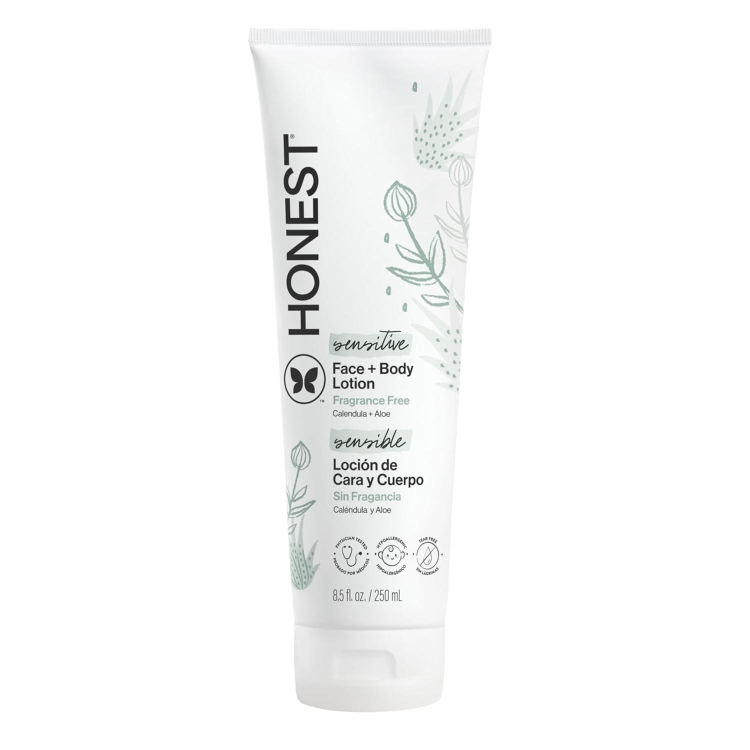 The Honest Company Face & Body Lotion Fragrance Free 8.5 Fl Oz