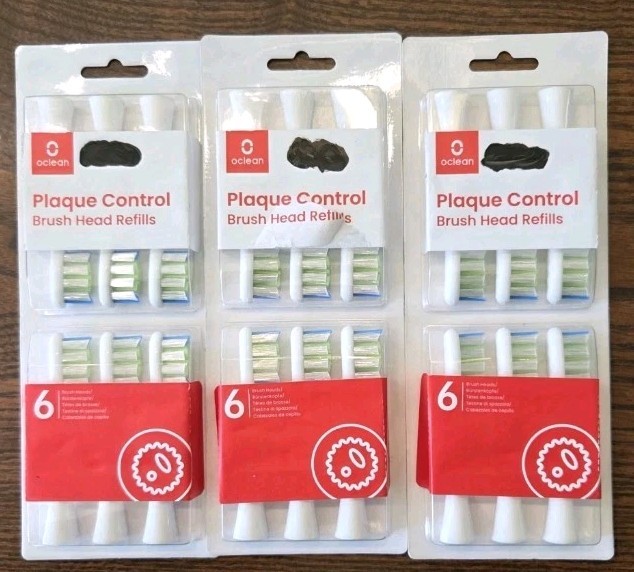 3 PACK-Replacement Brush Heads Compatible with Oclean Electric Toothbrush Heads