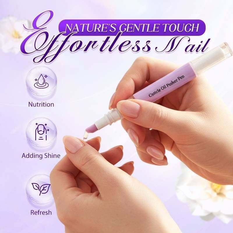 2-in-1 Cuticle Pusher 2026 Cuticle Oil Pusher Pen Portable Nail Care Pen for Dry