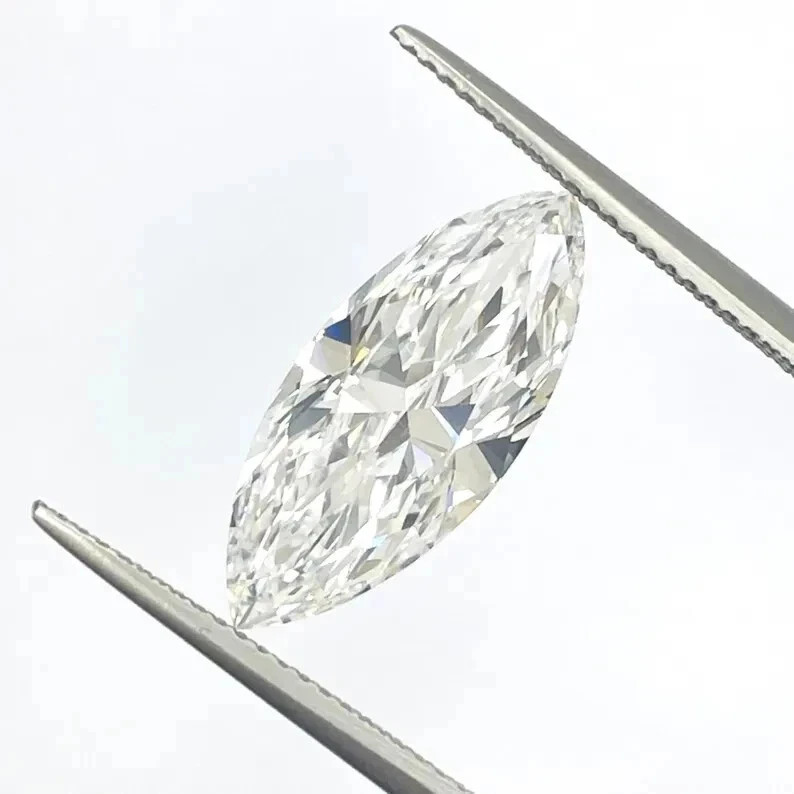 5.00 CT Marquise Cut Natural D Color Lab Grown CVD Diamond VVS1 Certified