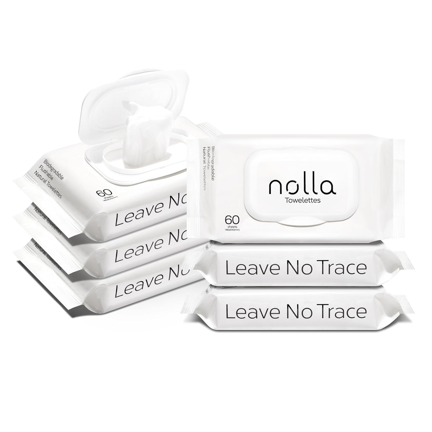 Flushable Wipes, 100% Plant-Based, Plastic-Free and Biodegradable – for Adults a