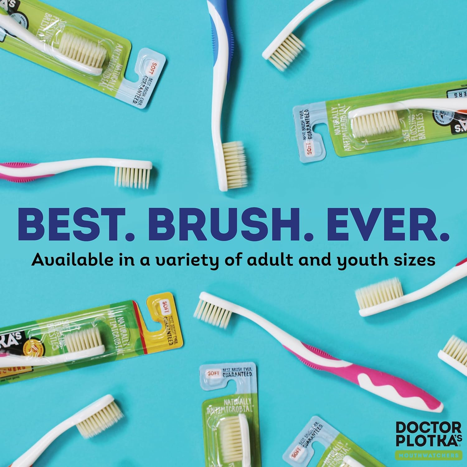 MOUTHWATCHERS Dr Plotkas Soft Bristle Flossing Toothbrush Manual Soft Toothbrush