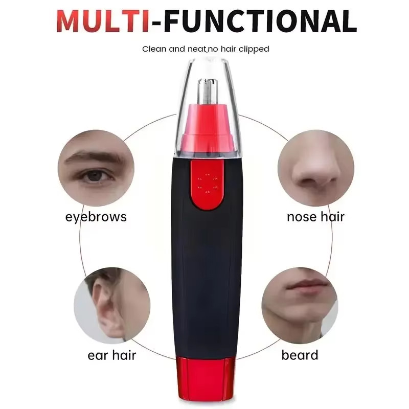 Cordless Nose Ear Hair Trimmer Painless Facial Eyebrow Grooming Clipper Razor