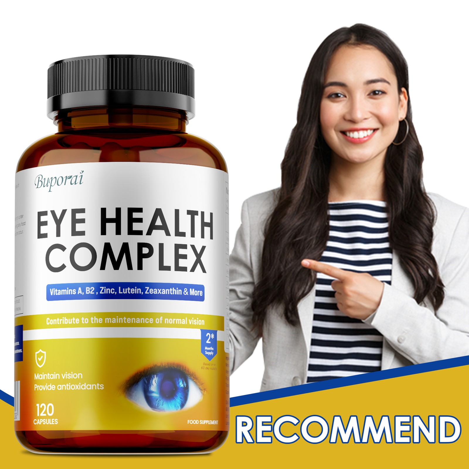 Eye Health Complex 120pcs – Reduce Fatigue and Dry Eyes, Improve Visual Function