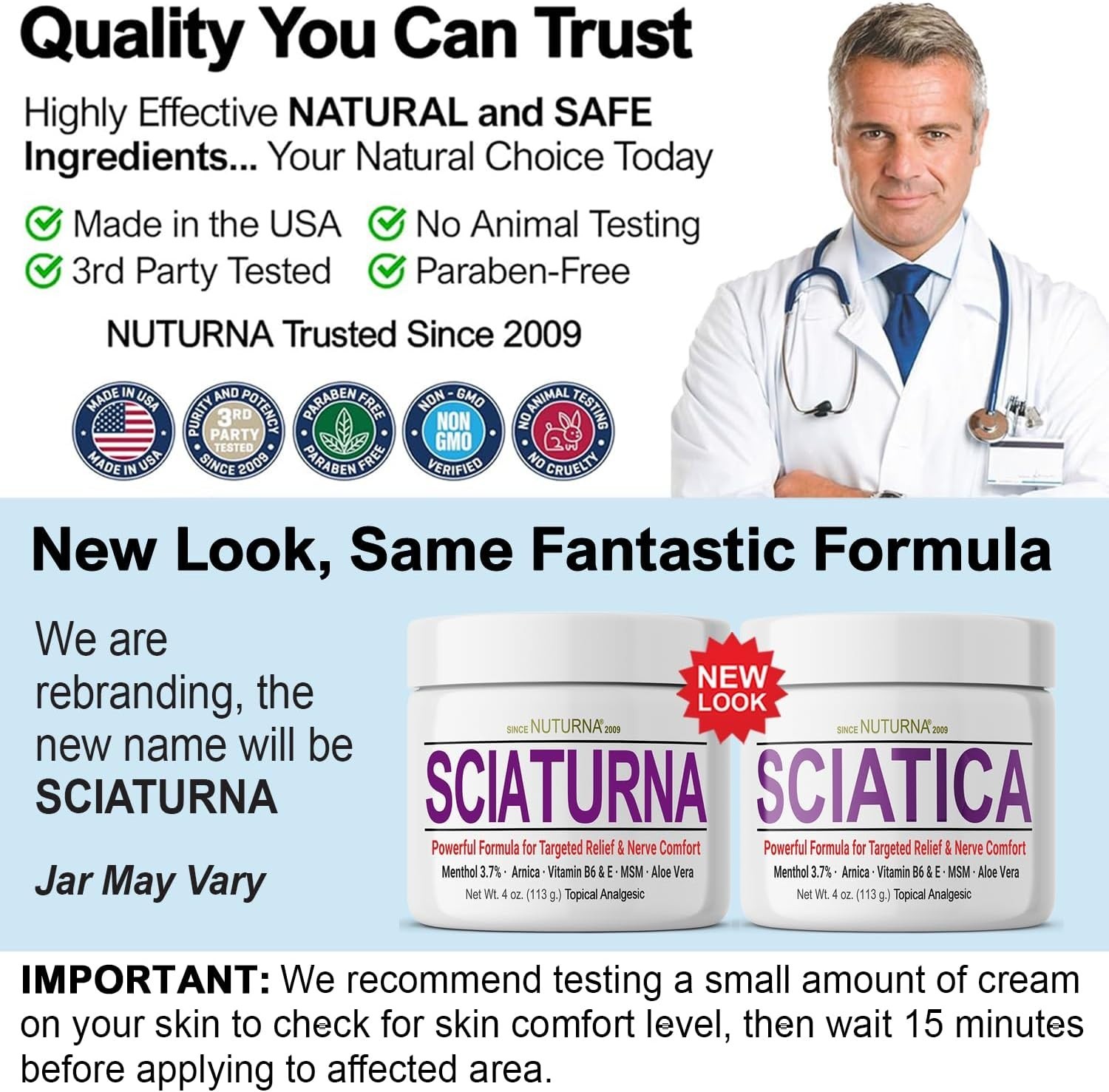 Sciatica Nerve Cream – Maximum Strength Comfort Cream for Feet, Hands, Legs, –