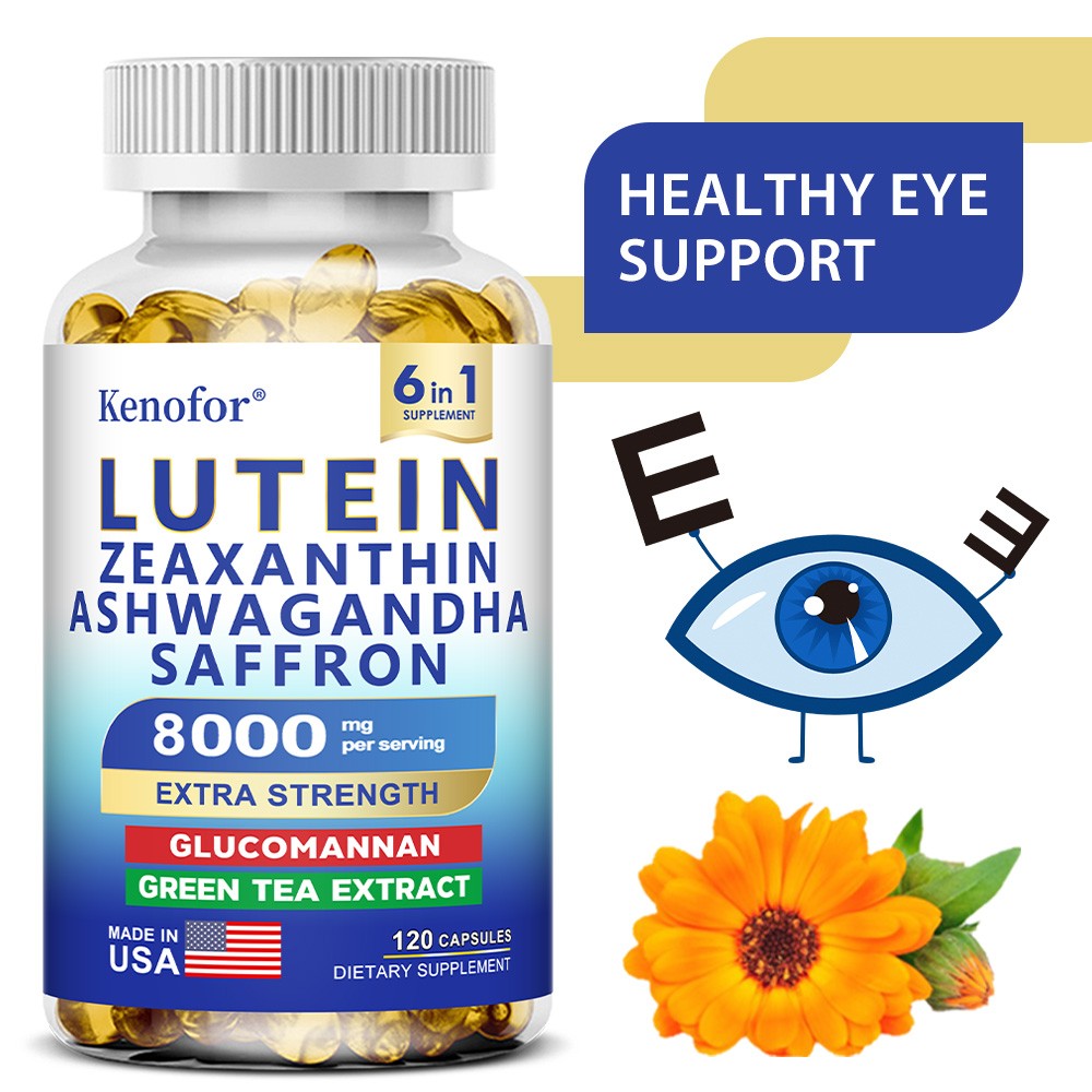 Lutein Zeaxanthin 8000 mg Promote Eye Visual Health 120 Softgel Reduce Strain