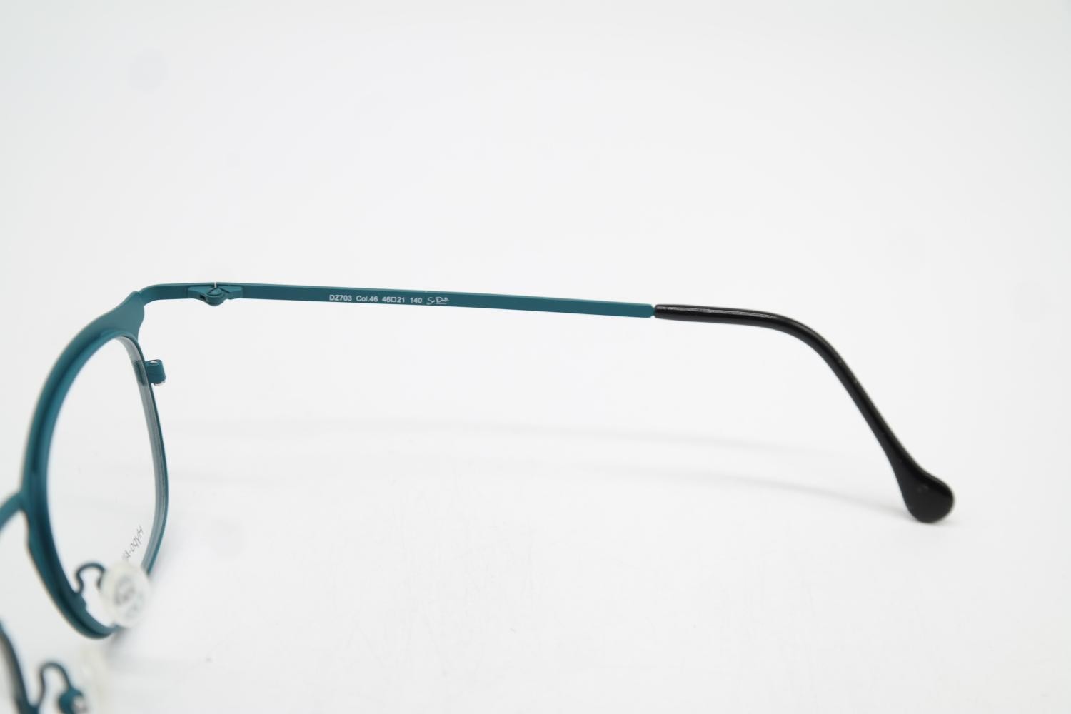 DUTZ The Netherlands DZ703 Oval Eyeglasses Blue Red Metal Frame New