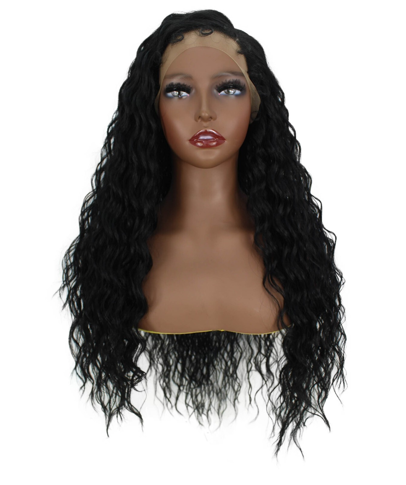 LUXLUXE Faith Wavy 29 inch C Part HD Lace Front Wig Heat Resistant Fiber,BL-0165