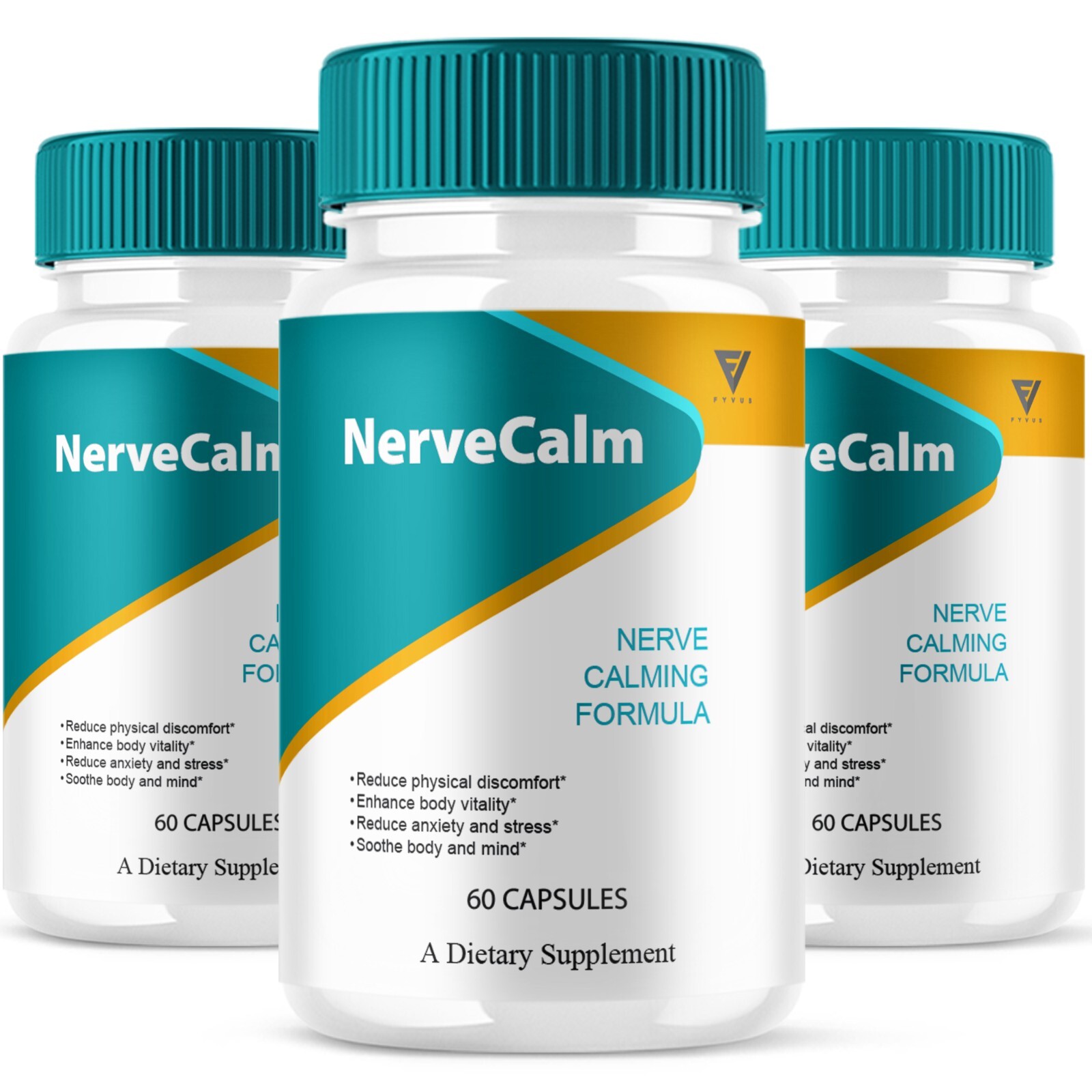 (3 Pack) Nerve Calm Advanced Formula, NerveCalm Max Strength (180 Capsules)