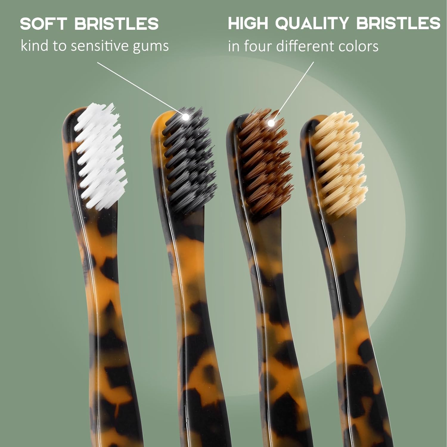 Biodegradable Eco-Friendly Cellulose Acetate Toothbrushes – 8 Count