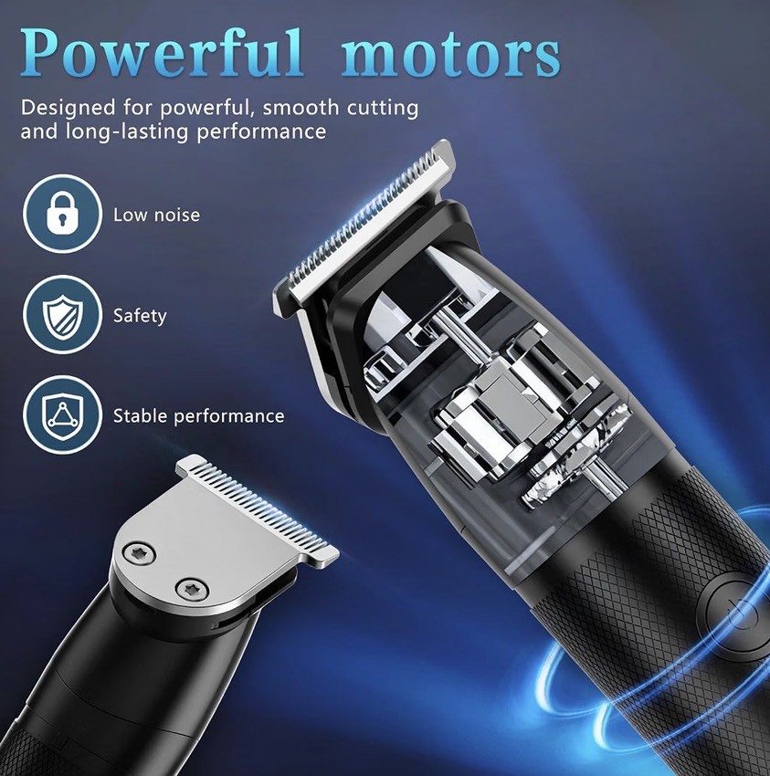 Ultimate 6-in-1 Electric Grooming Kit with LED Display & Rechargeable Battery