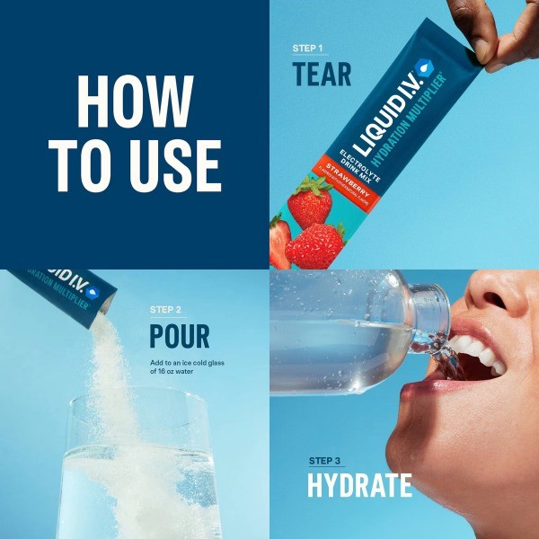 Liquid I.V. Hydration Multiplier Powder Electrolyte Drink Mix – 0.56oz/12ct