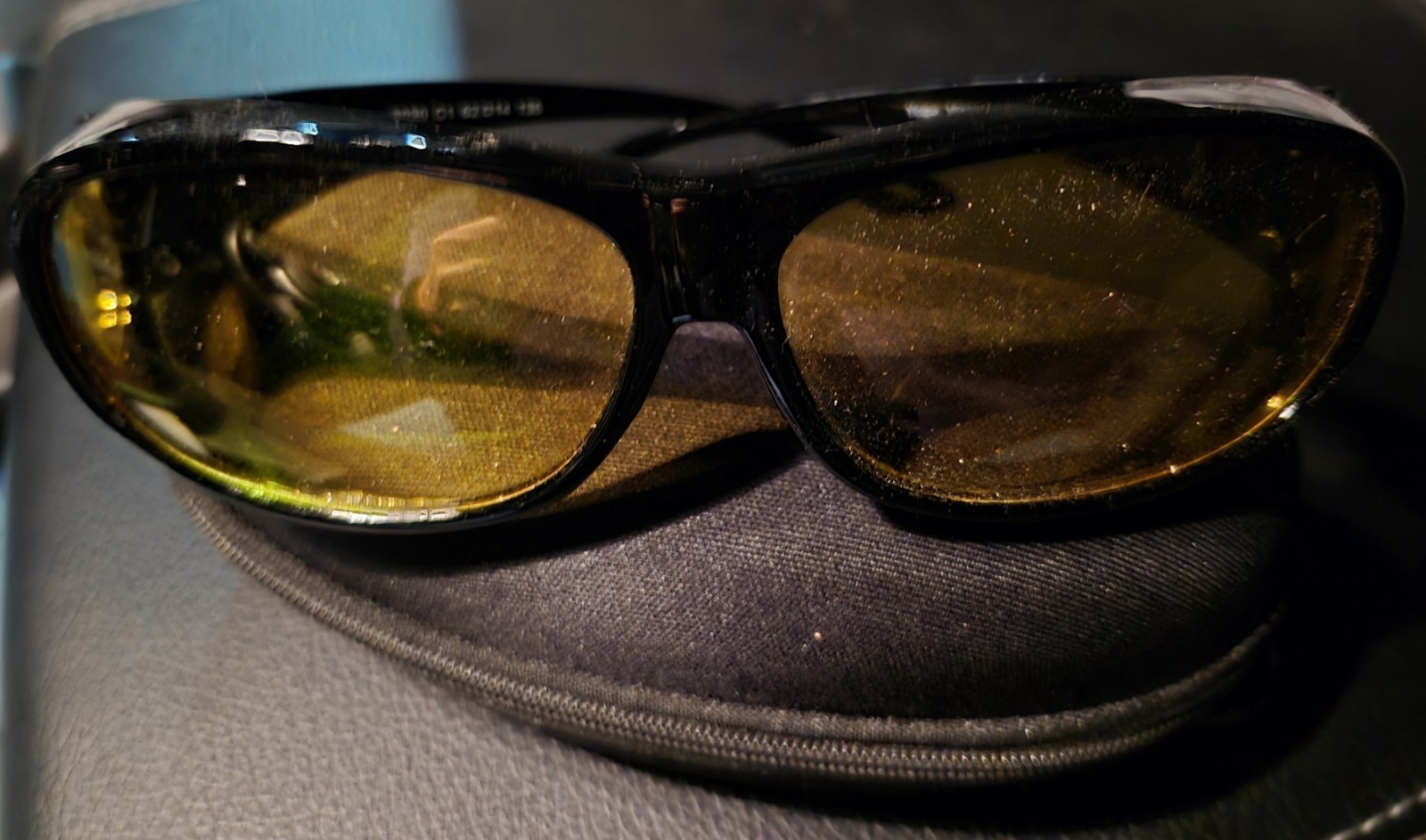 Yogo Vision, Adult Unisex Fit Over Driving Glasses With Yellow Lenses, With Case