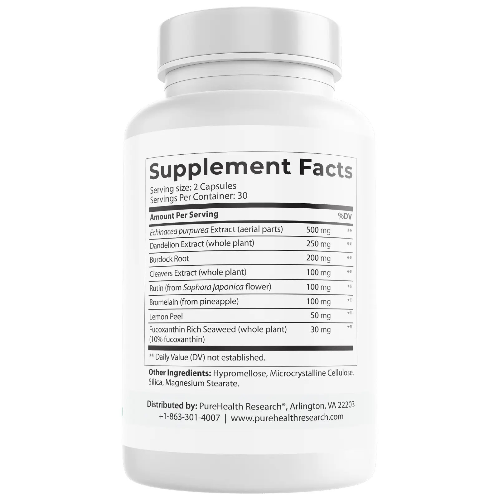 Lymphatic Supplement Reduces Swelling Support Lymphatic 60 Capsule Immune System