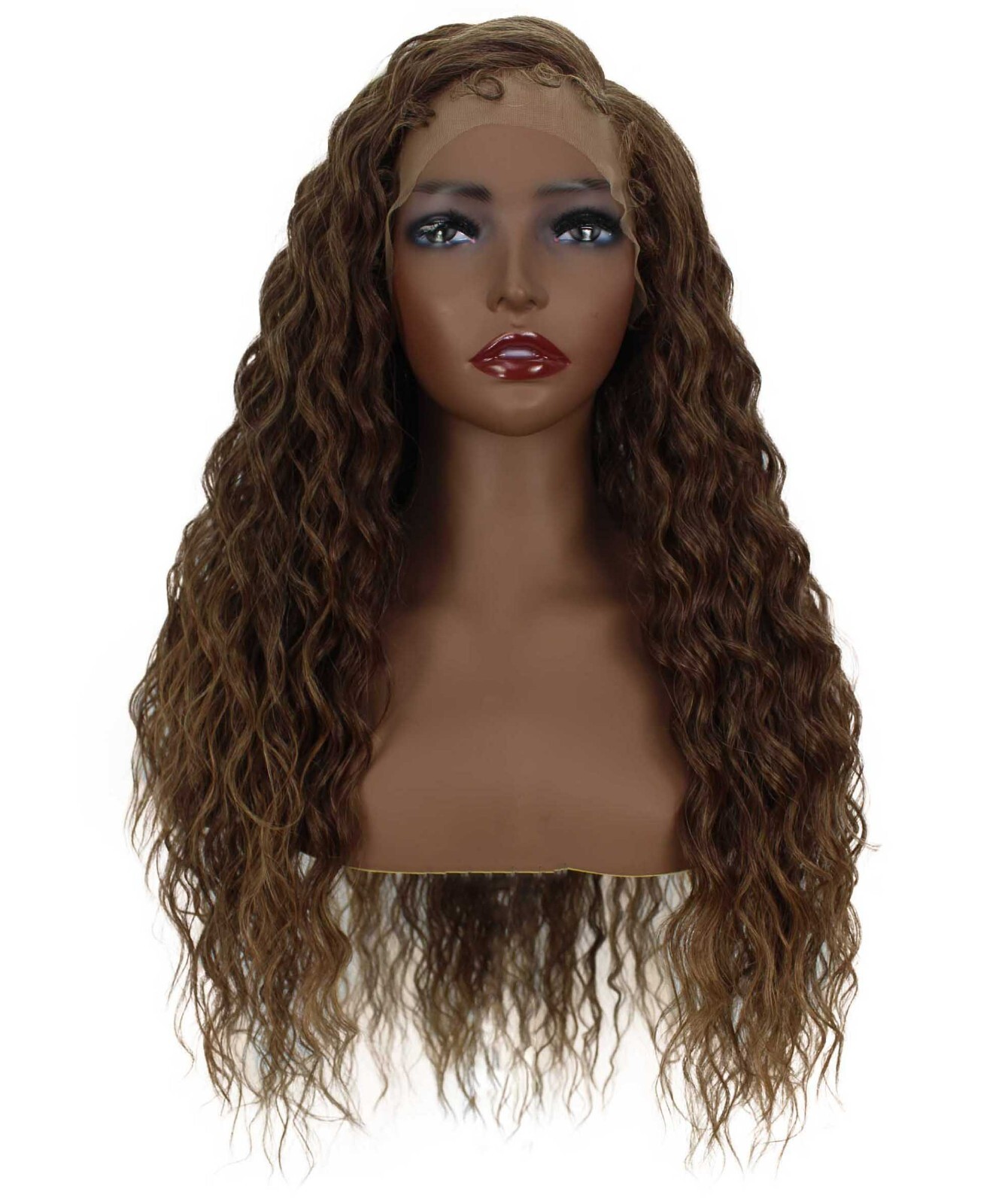 LUXLUXE Faith Wavy 29 inch C Part HD Lace Front Wig Heat Resistant Fiber,BL-0165
