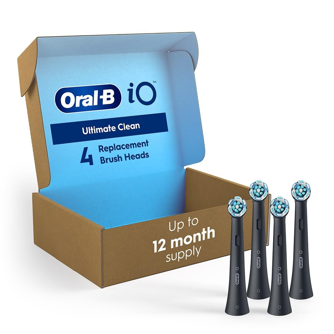 Oral-B Io Ultimate Clean Electric Toothbrush Replacement Black 4 pack